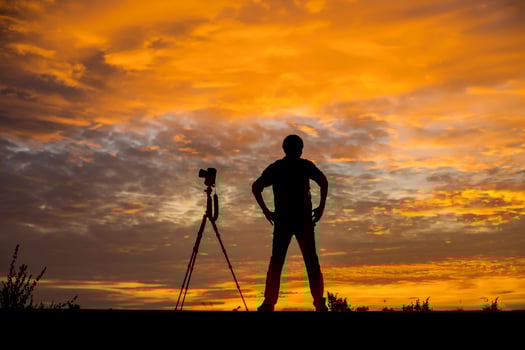 Male photographer outdoors photo