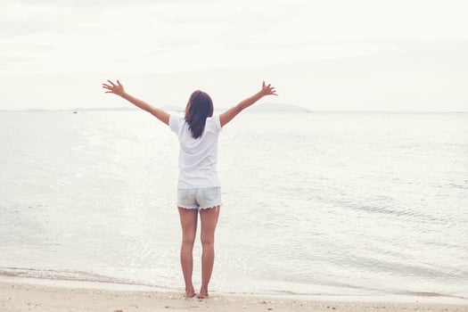 Woman at beach photo