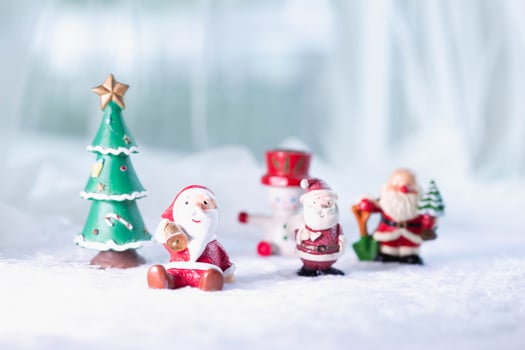 Beautiful gift with Christmas ornaments. photo