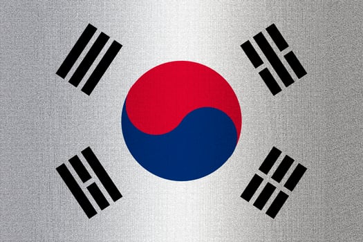 Flag of South Korea on stone photo
