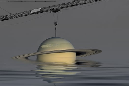 Planet Saturn. Elements of the furnished by NASA. photo