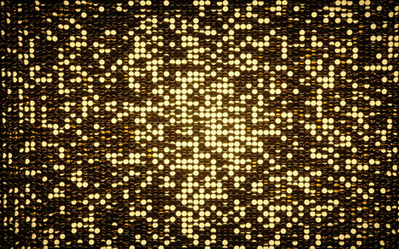 Gold coins shiny mosaic background. Black background with gold lights background. Silver and gold. 3D. Premium quality image. photo