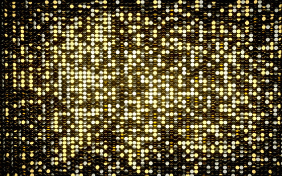 Gold coins shiny mosaic background. Black background with gold lights background. Silver and gold. 3D. Premium quality image. photo