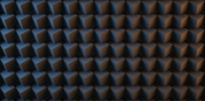 Abstract digital background mad of 3d cubes. 3d Rendering. photo