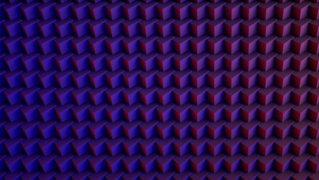 Abstract digital background mad of 3d cubes. Purple and Pink. 3d Rendering. photo