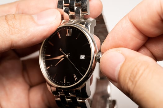 watch clock face for men design luxury on white background. photo