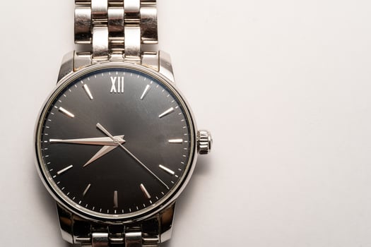 watch clock face for men design luxury on white background. photo