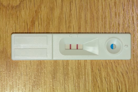 Positive pregnancy test photo