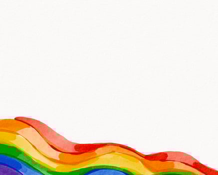 LGBT  Pride month watercolor texture concept. Rainbow flag brush style isolate on white background. photo