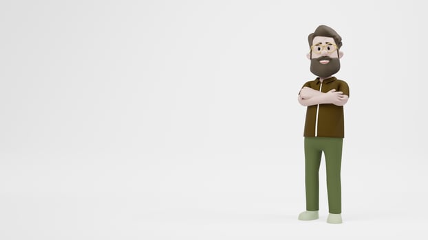 3D Man Casual Freelancer photo