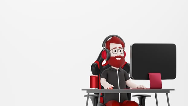 3D Game Streamer Caster Online Business Esport photo