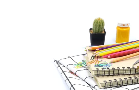 Education background - Stationery set and cactus photo