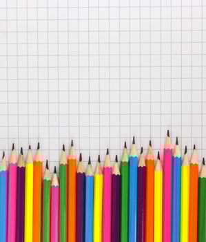 Colorful pencil on paper photo