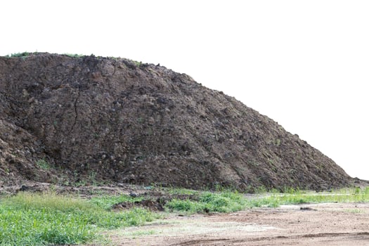 Mounds of organic soil. photo