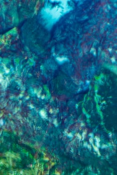 Blue turquoise water limestone cave sinkhole cenote Tajma ha Mexico. photo