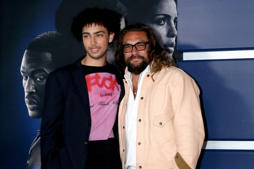 LOS ANGELES, APR 4 - Archie Madekwe, Jason Momoa at the Ambulance Premiere at Academy Museum on April 4, 2022 in Los Angeles, CA photo