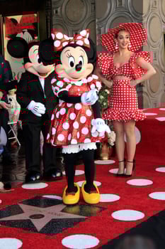 LOS ANGELES   JAN 22 - Mickey Mouse, Katy Perry, Minnie Mouse at the Minnie Mouse Star Ceremony on the Hollywood Walk of Fame on January 22, 2018 in Hollywood, CA photo