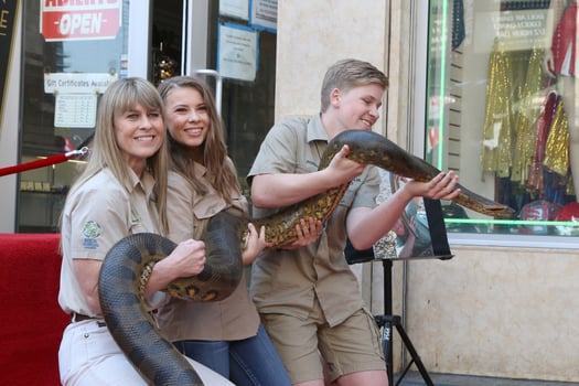 LOS ANGELES - APR 26 - Terri Irwin, Bindi Irwin, Robert Irwin at the Steve Irwin Star Ceremony on the Hollywood Walk of Fame on April 26, 2018 in Los Angeles, CA photo