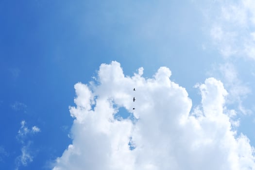 Skyscape with clouds and Blue sky background photo