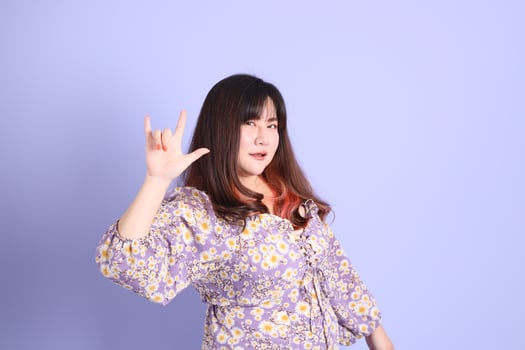 Chubby Asian Woman photo