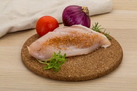 Raw chicken breast photo
