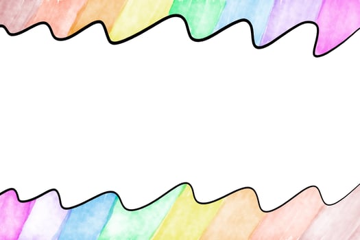 Rainbows and heart drawing, lgbtqai concept. photo