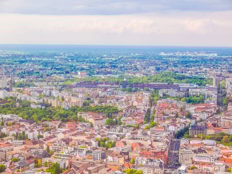 HDR Berlin aerial view photo