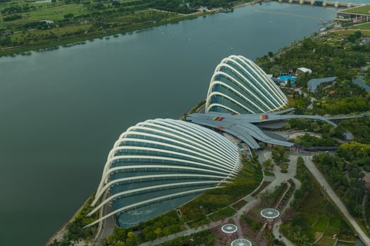 View of Singapore city skyline photo