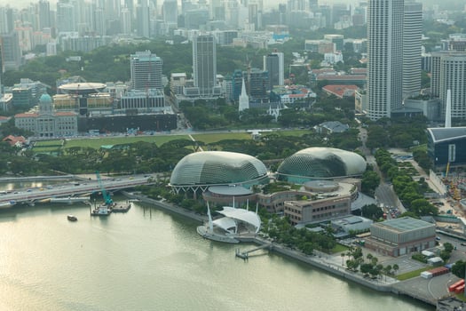 View of Singapore city skyline photo