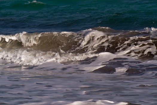 Sea waves on the Mediterranean sea photo