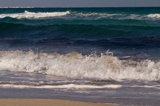 Sea waves on the Mediterranean sea photo