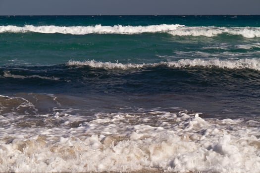 Sea waves on the Mediterranean sea photo