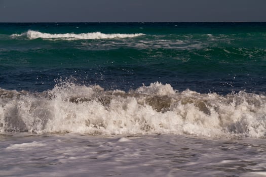 Sea waves on the Mediterranean sea photo