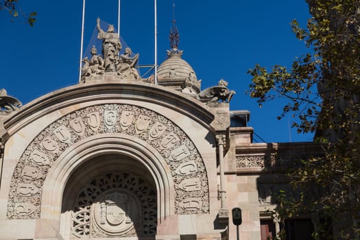 Buildings' facades of great architectural interest in the city of Barcelona - Spain photo