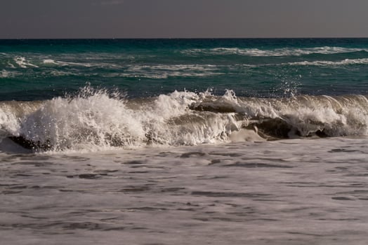 Sea waves on the Mediterranean sea photo