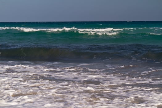 Sea waves on the Mediterranean sea photo