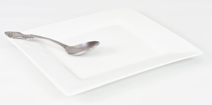 spoon and white plate photo