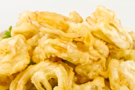 golden deep fried onion rings photo