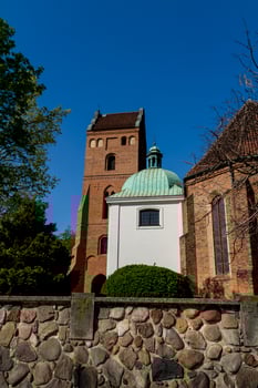 Gothic style architecture of the St. Marys Church photo