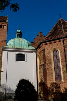 Gothic style architecture of the St. Mary's Church photo