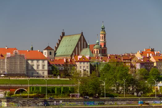 Warsaw, Poland. Old Town - famous Royal Castle. UNESCO World Heritage Site. photo