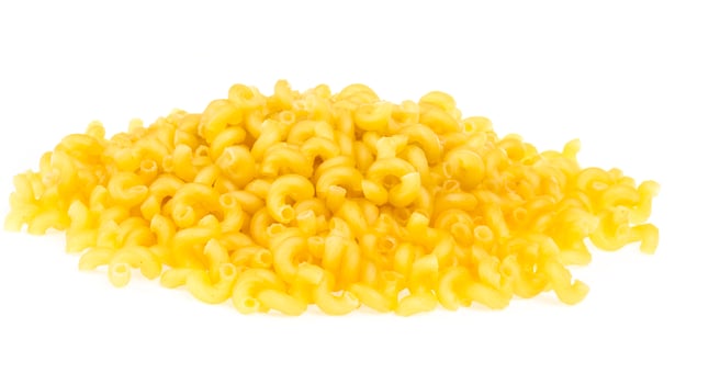 Noodles on white photo