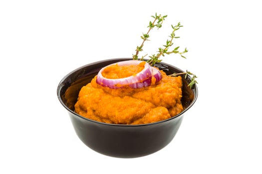 Zucchini caviar on white photo