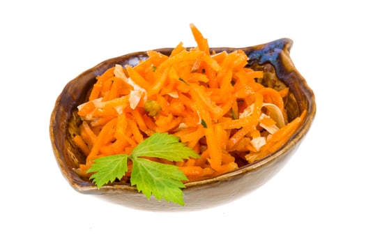 Korean carrot dish view photo