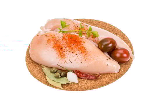 Chicken breast on white photo
