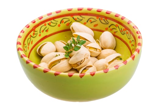 Pistachio on white photo