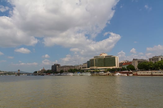 Budapest city panorama with the river Danube photo