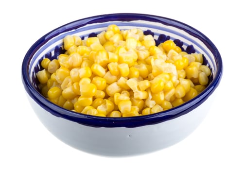 Corn on white photo