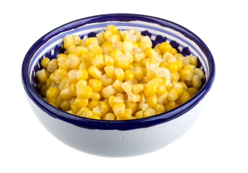 Corn on white photo