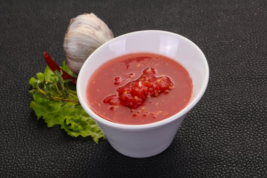 Spicy tomato and garlic sauce photo
